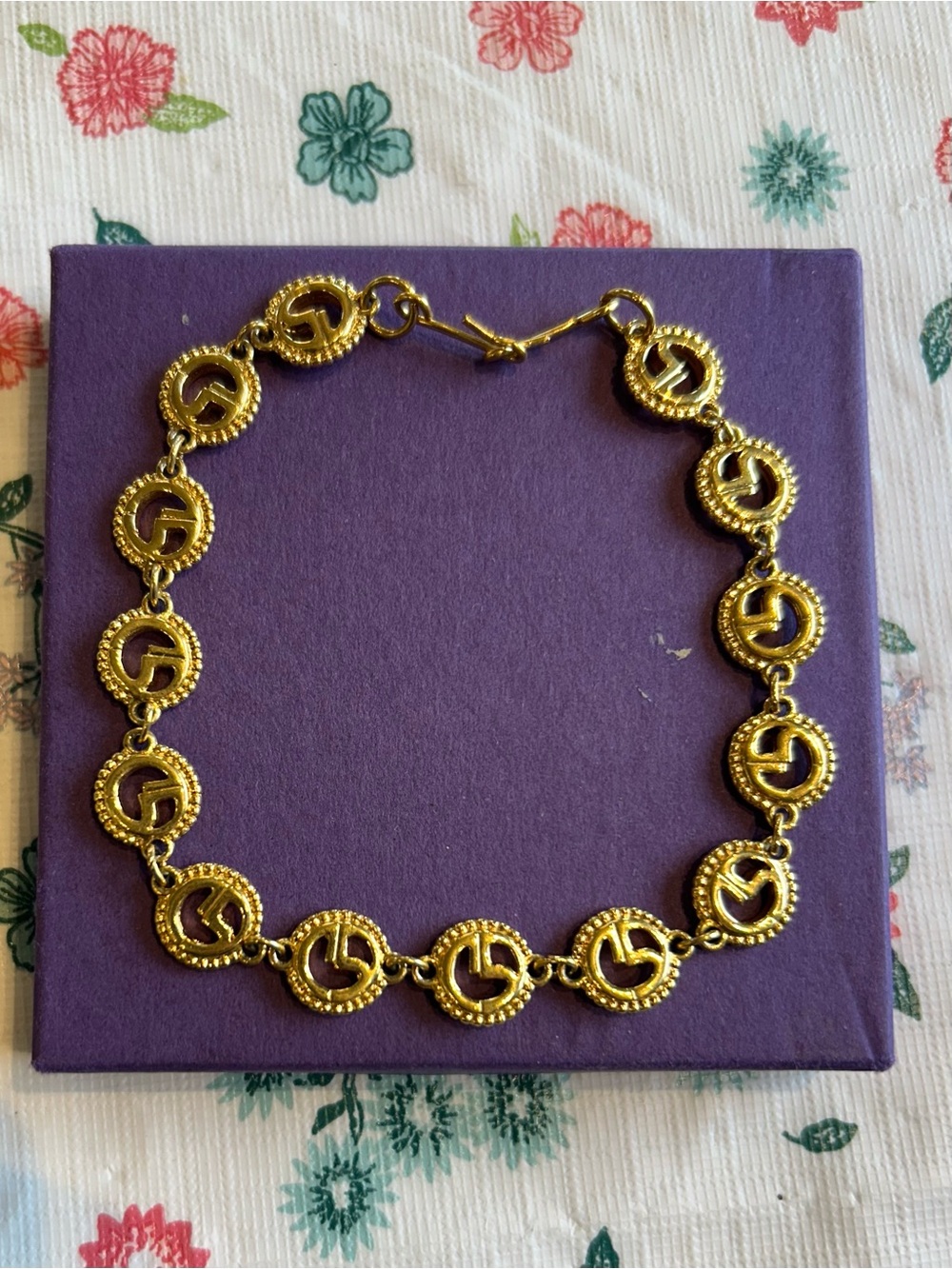 St. John Collection Gold-Tone Linked Medallion Bracelet